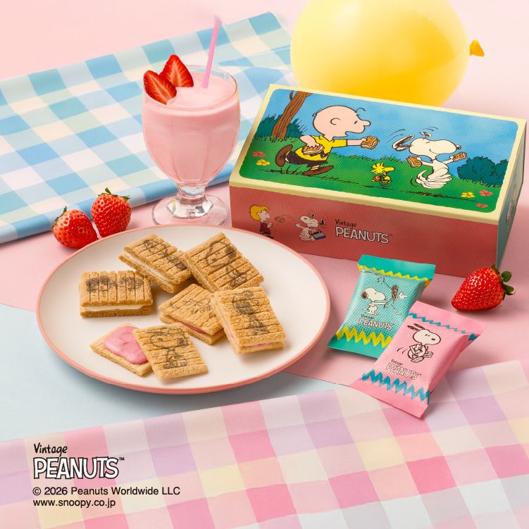 【期間限定】Sugar Butter Tree x Peanuts 草莓奶昔味奶油夾心餅