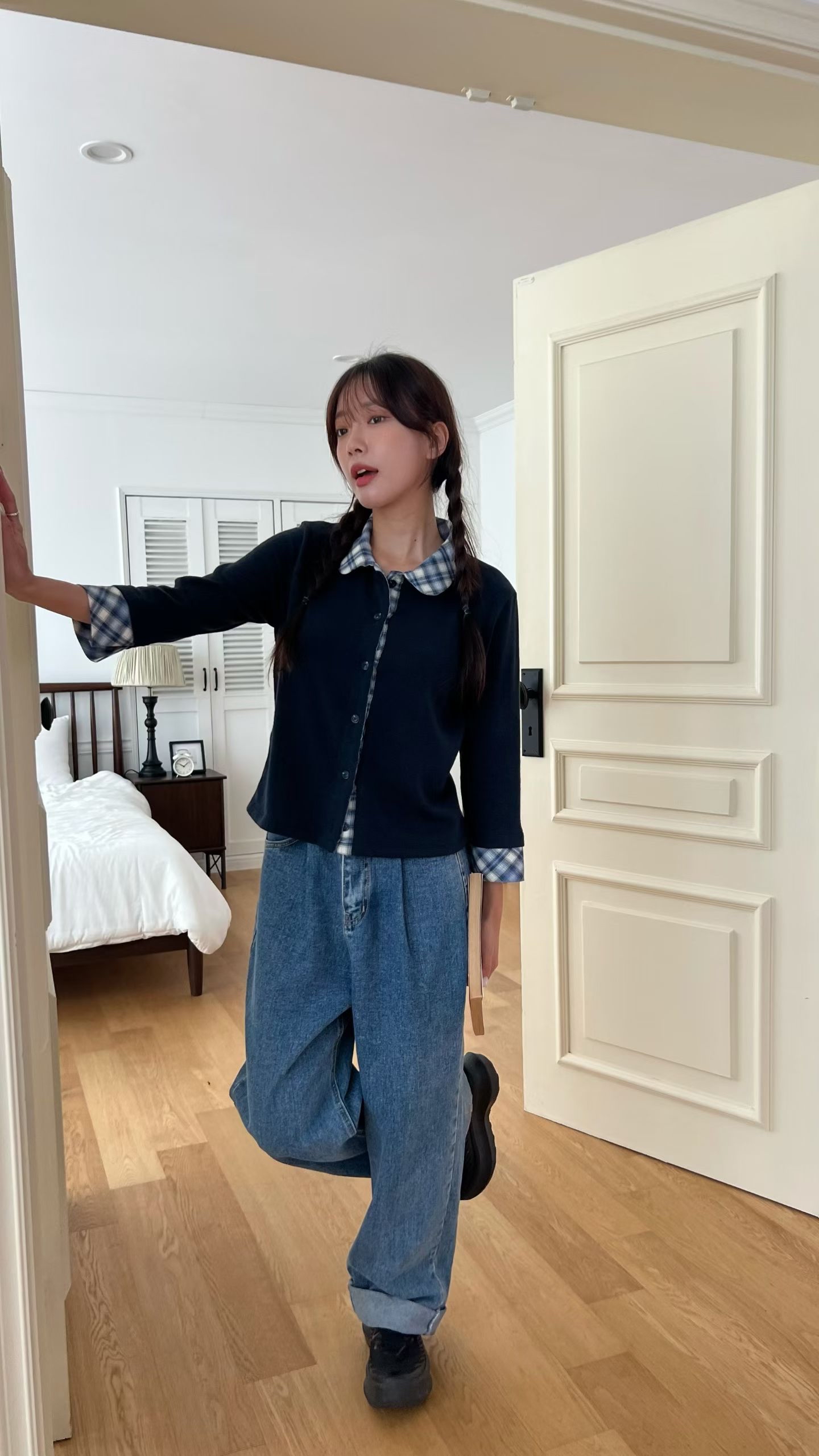 TOP07_11 格仔拼接TOP (2色)