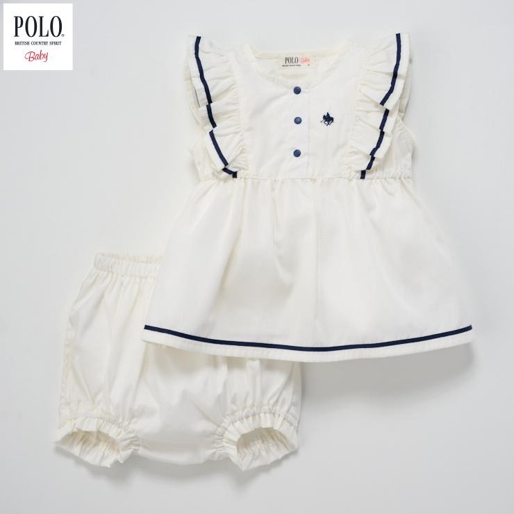 🇯🇵限量預訂 日本直送🇯🇵Polo Baby兩色海洋風荷葉邊背心燈籠褲套裝