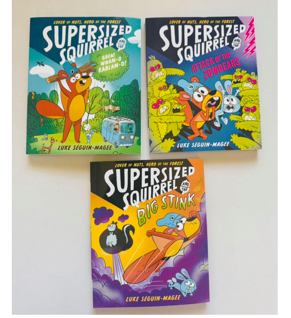 Oxford 牛津大學出版社！頂級英文漫畫 《Supersized Squirrel 超能松鼠系列3冊》