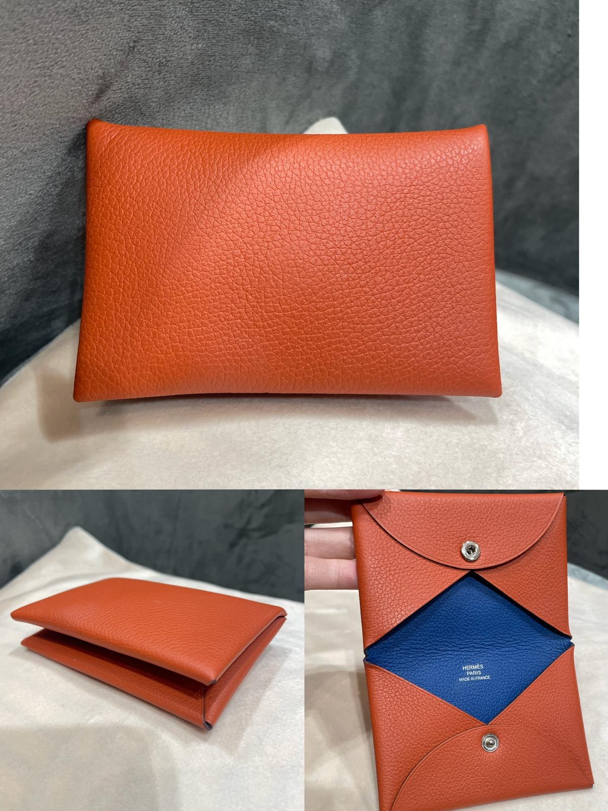 Hermes calvi card holder ,100%Authentic,98%new