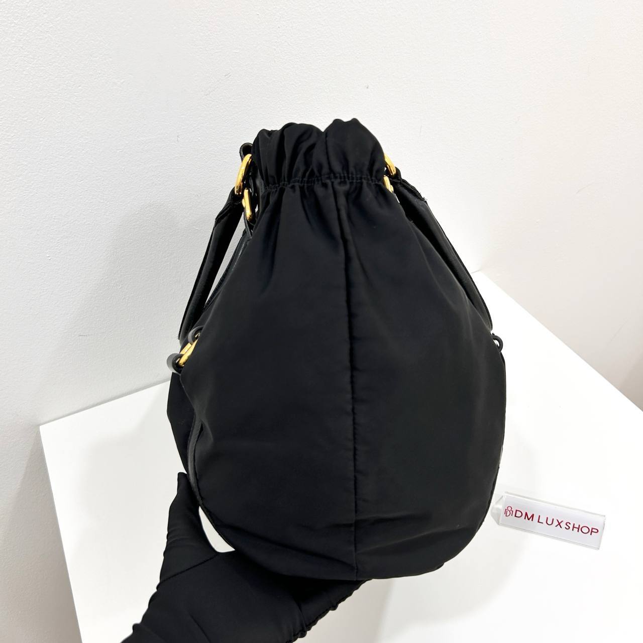 Prada Black Nylon Tote GHW