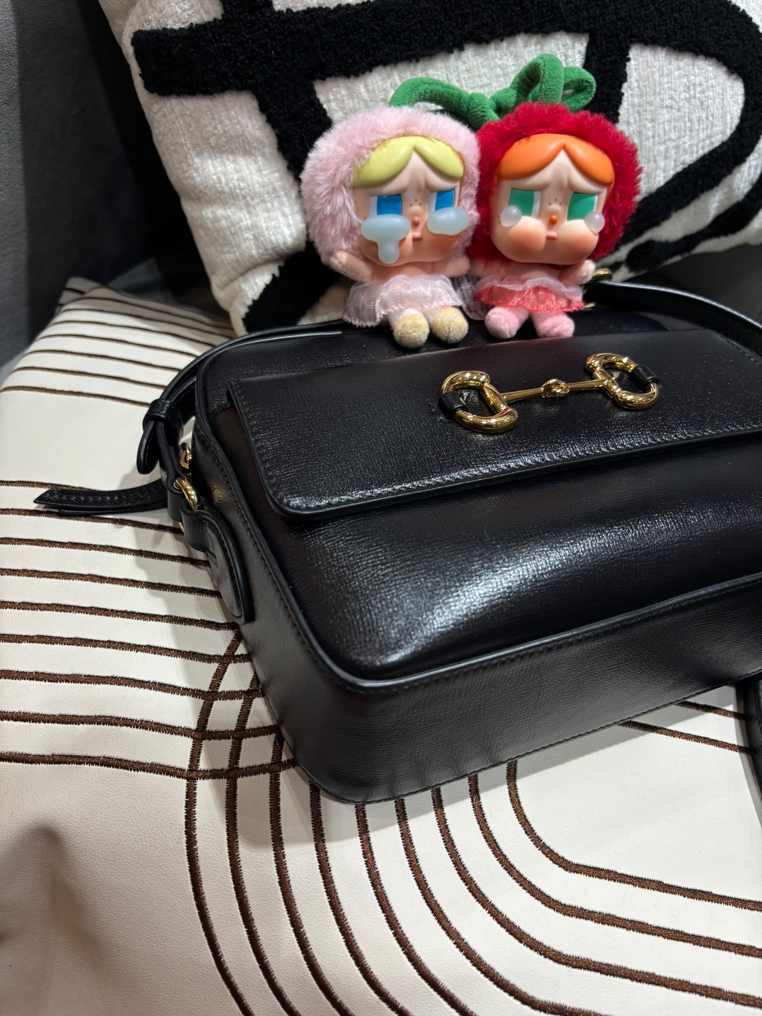 Gucci horsebit 1955 camera bag 黑金牛皮,100%Authentic, 98%New ✅專門店收據✅Tap✅Dust bag