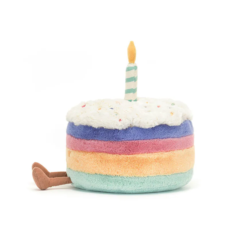 【英國】Jellycat Amuseables Rainbow Birthday Cake Medium Size 15cm