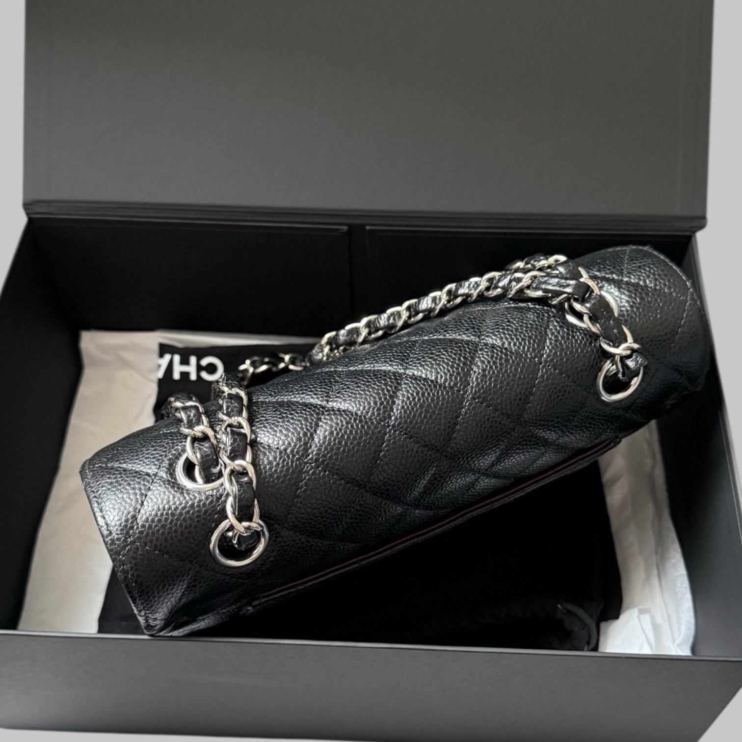 Chanel Caviar CF23銀扣