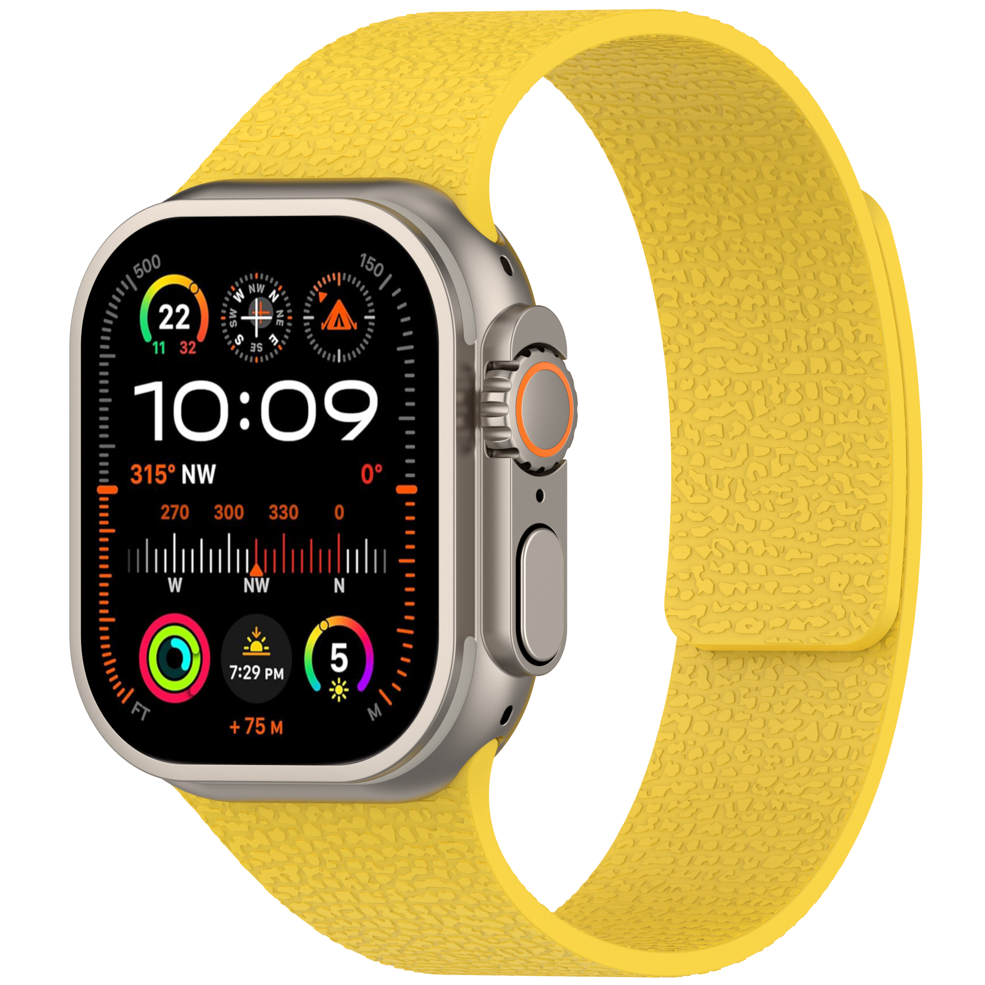 智能手錶帶 荔枝皮紋磁吸矽膠