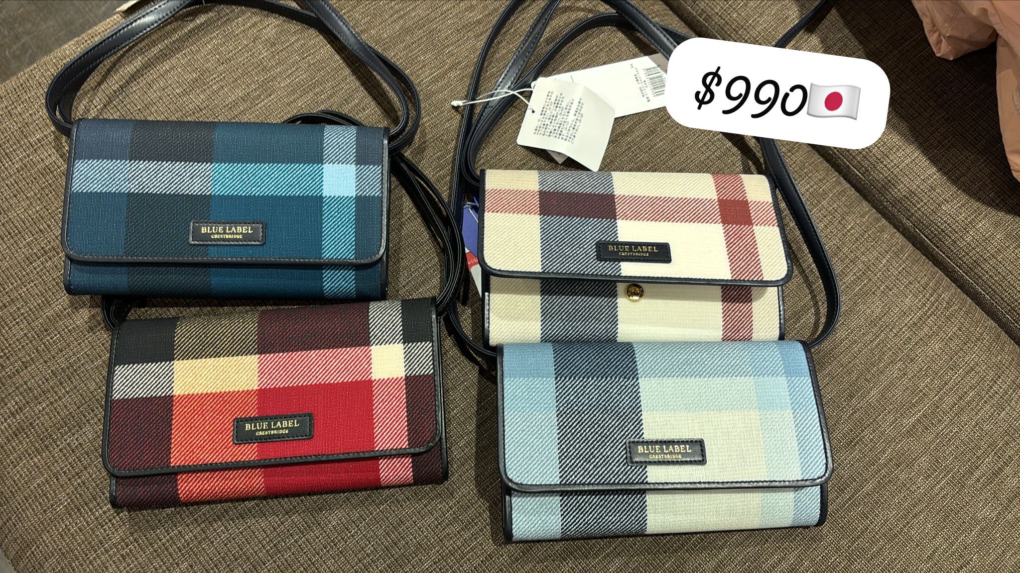 blue label wallet bag