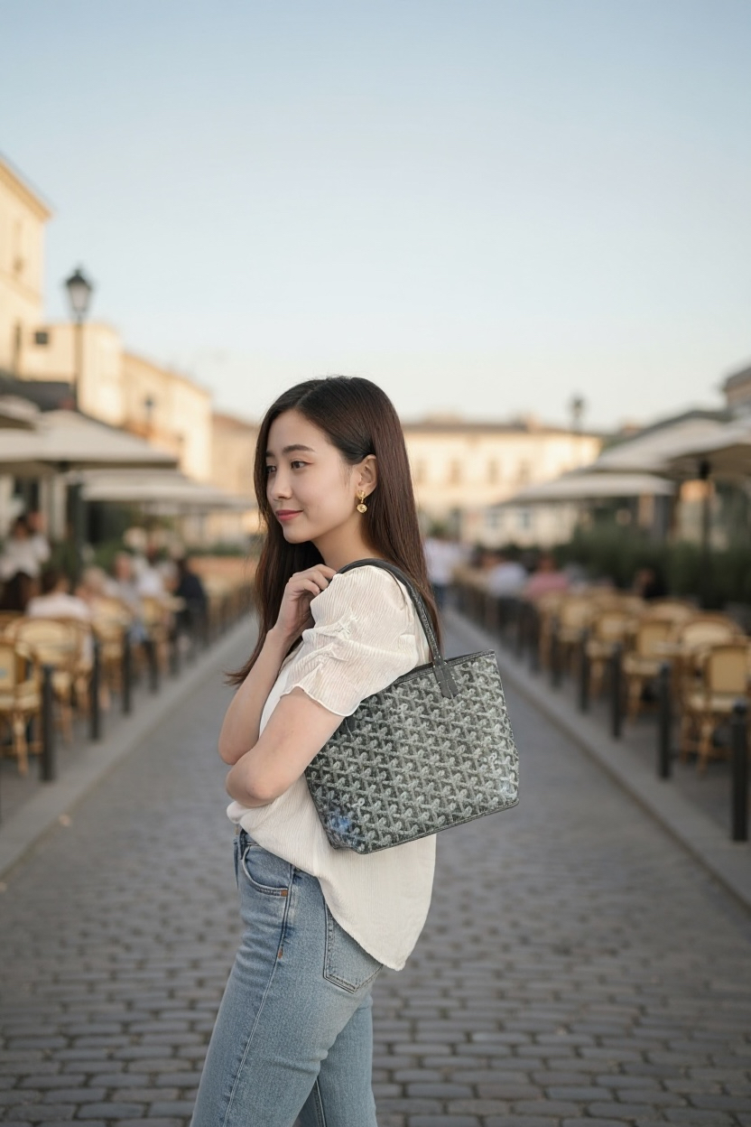 未使用品-Goyard Mini Anjou Bag-Grey