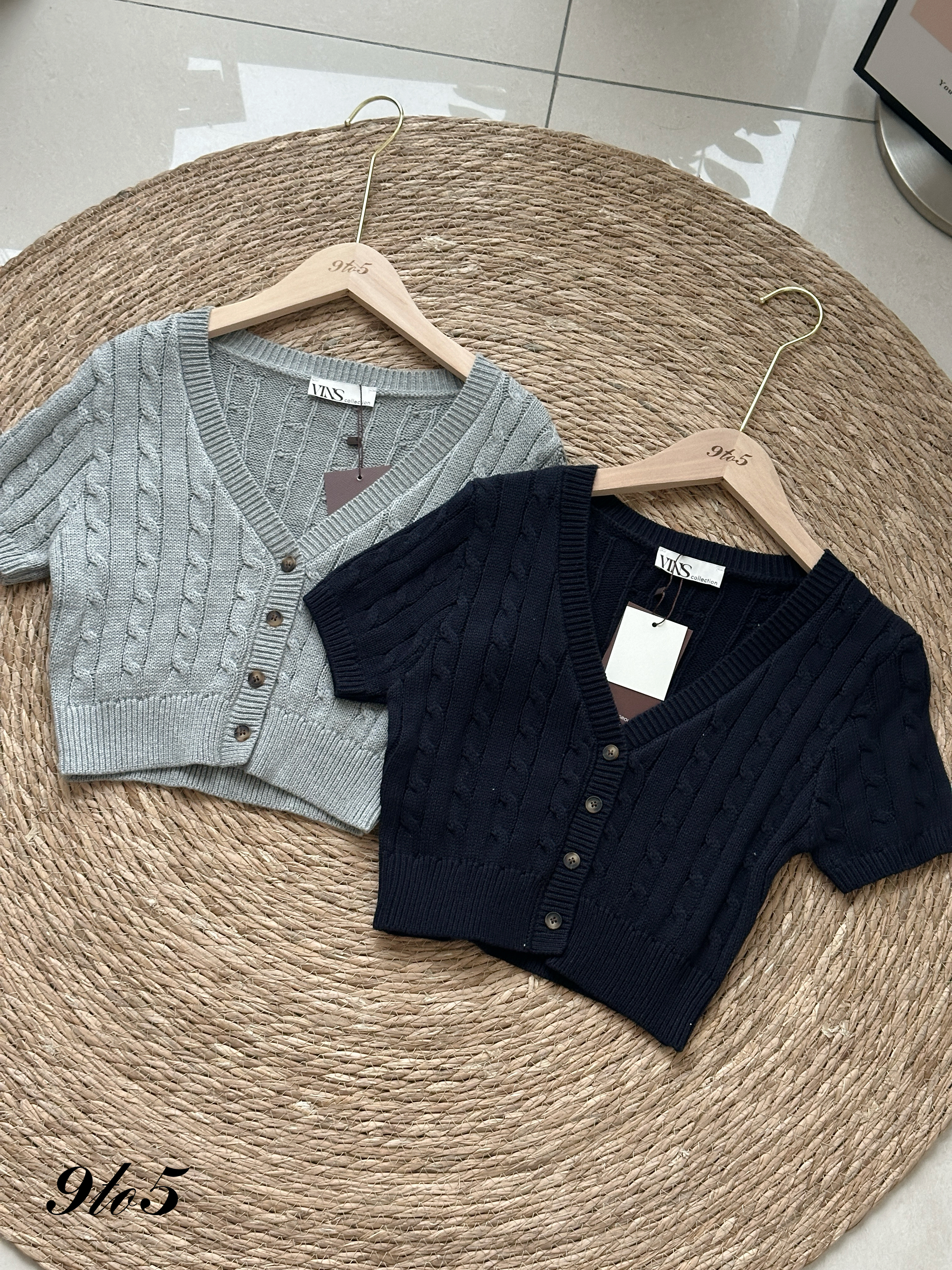 T4199 V Neck Crop Cardigan - 4 Colors 