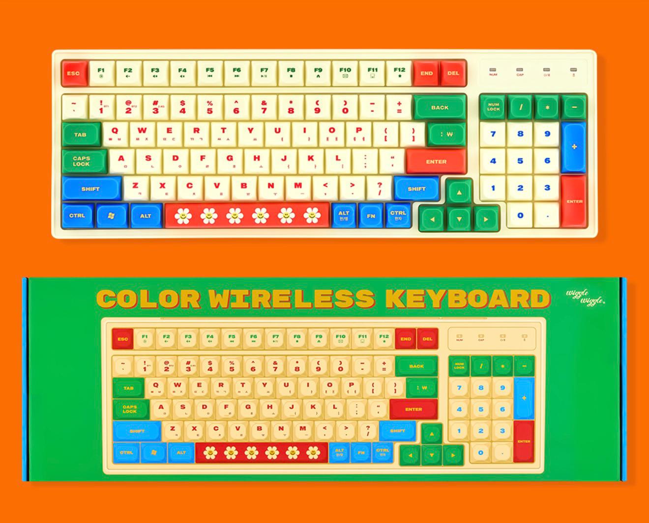 Wiggle Wiggle 彩色無線鍵盤