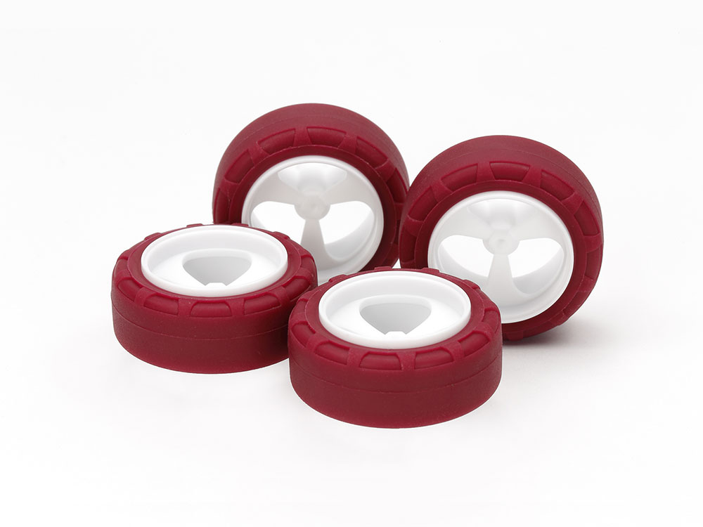 LOW FRICTION SMALL DIA. NARROW TIRES (24mm) & 3-SPOKE WHEELS