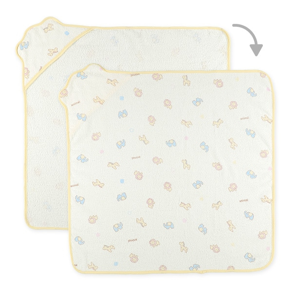 🇯🇵預訂 日本直送🇯🇵日本製動物圖案滿印純棉毛巾料包被襁褓