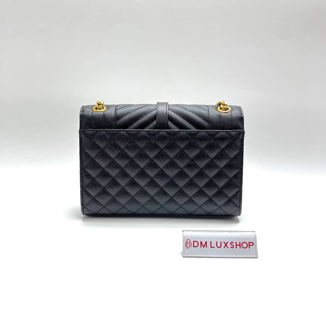 YSL Black Envelope Medium GHW