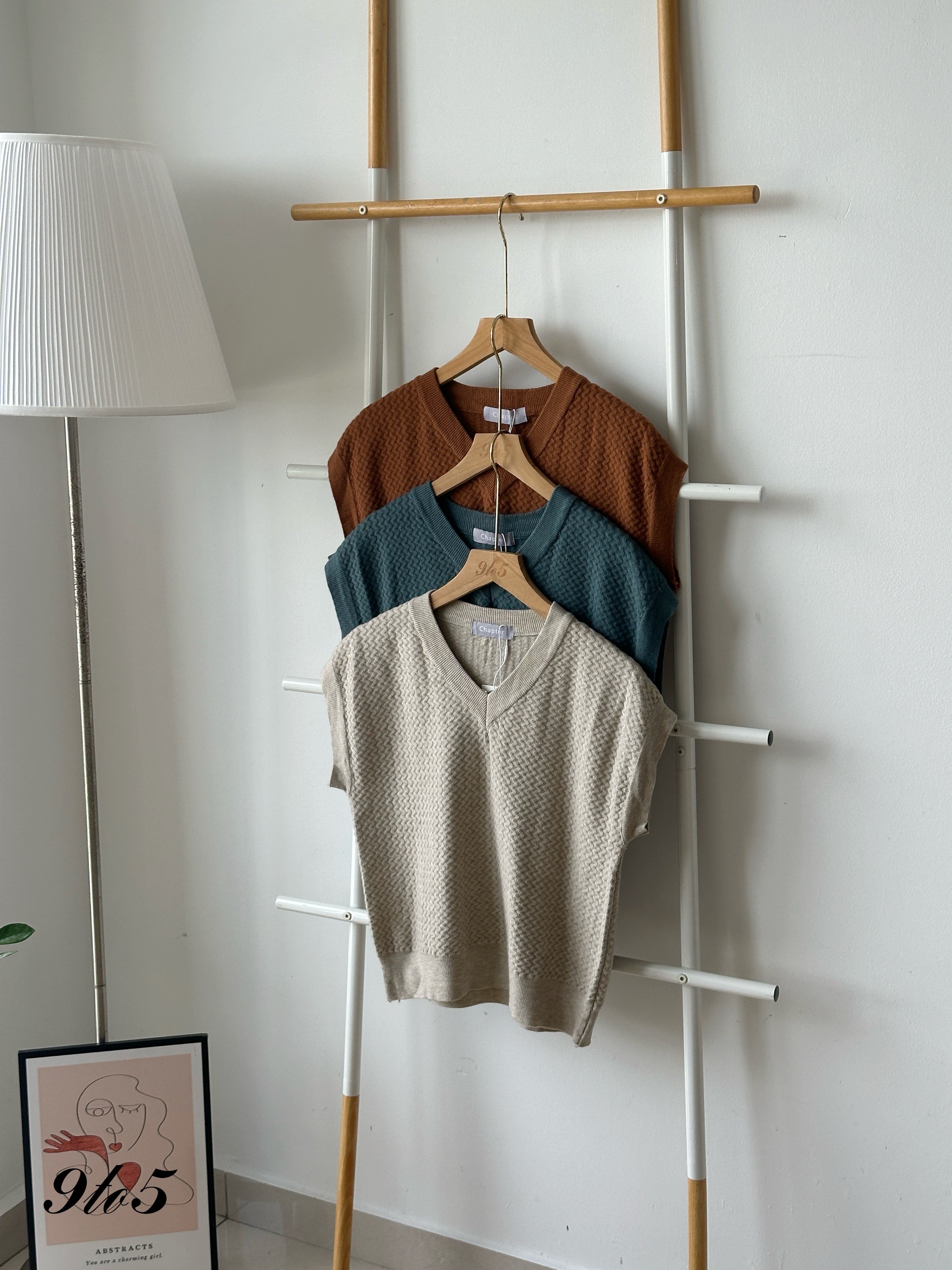 T4174 V Neck Knit Top - 3 Colors 