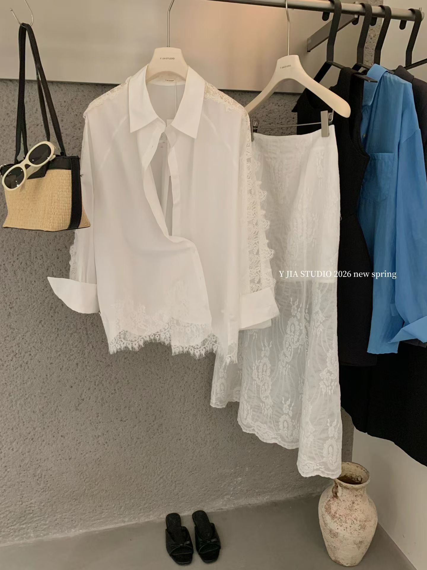 1777 White Tea Lace Set 白茶蕾丝套装 *不包含吊带内搭