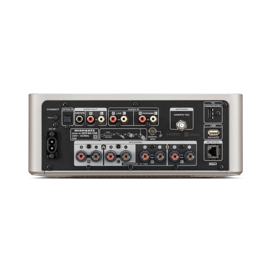 Marantz MCR 60n DAB Compact All-in-One Hi-Fi System Powered by HEOS™ with CD Player, HDMI eARC and MM Phono Stage