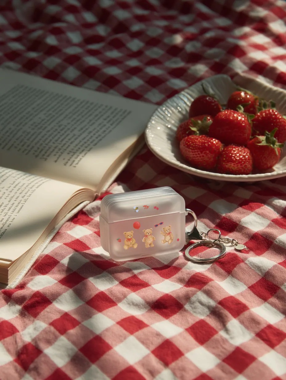 【Mr.Teddy and his Happy Moments】磨砂半透明方盒AirPods Case