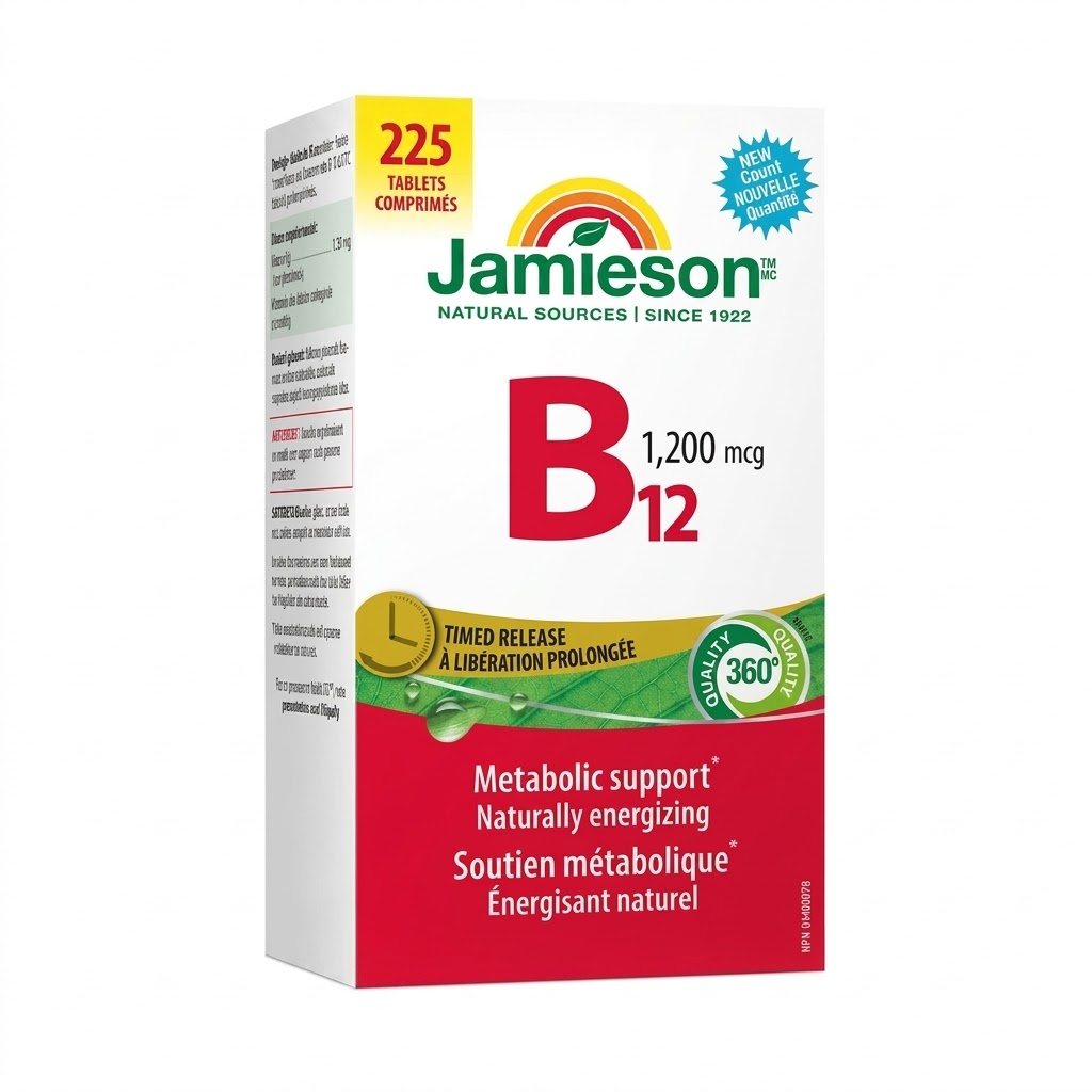 Jamieson - 長效維他命 B 12 (1200 微克) 225 粒