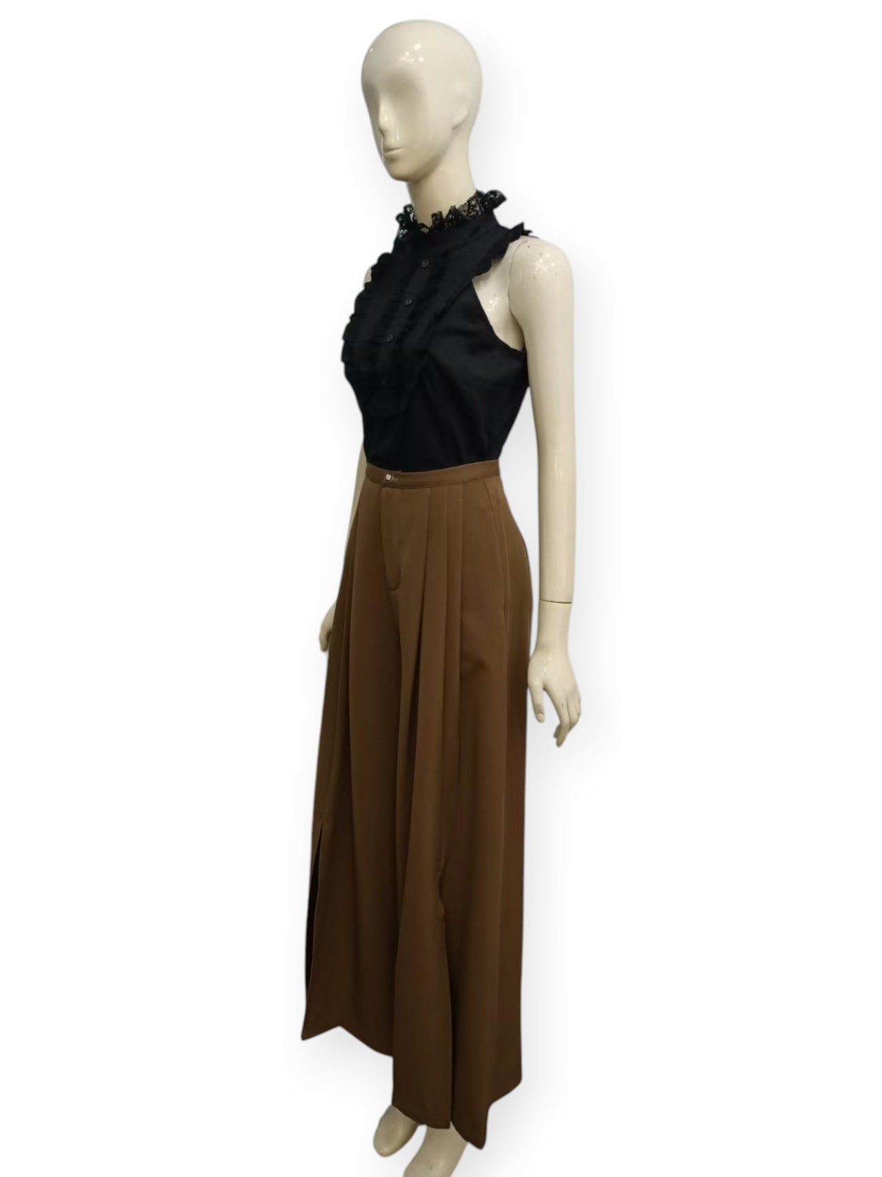 Front Slit Wide Leg Pants M244