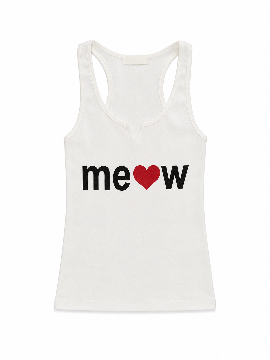 Ribbed Heart Graphic Tank Top