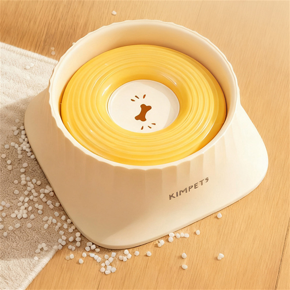 新款狗狗慢食碗 浮水碗 防打翻狗碗 防濺水 防濕嘴水盆 寵物碗 白色［平行進口］ HK2759