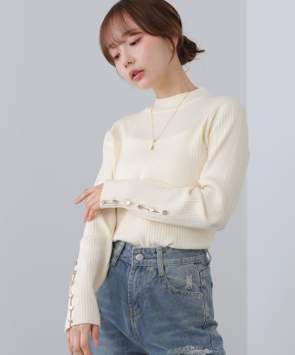 <JP> Blossom Button Ribbed Knit Top * 6色入 <預購>