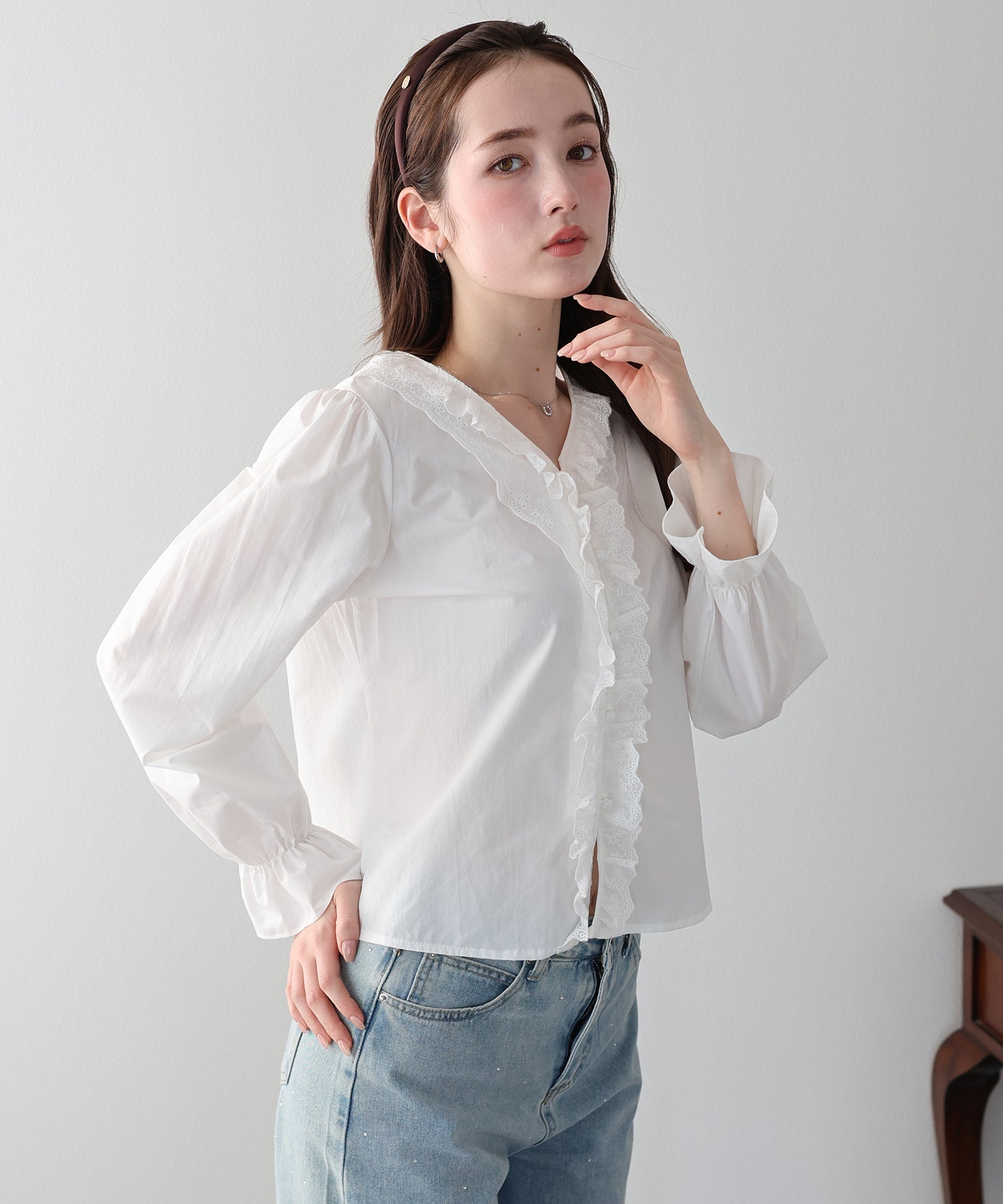 <JP> Spring Ruffles Lace Blouse* 3色入 <預購>