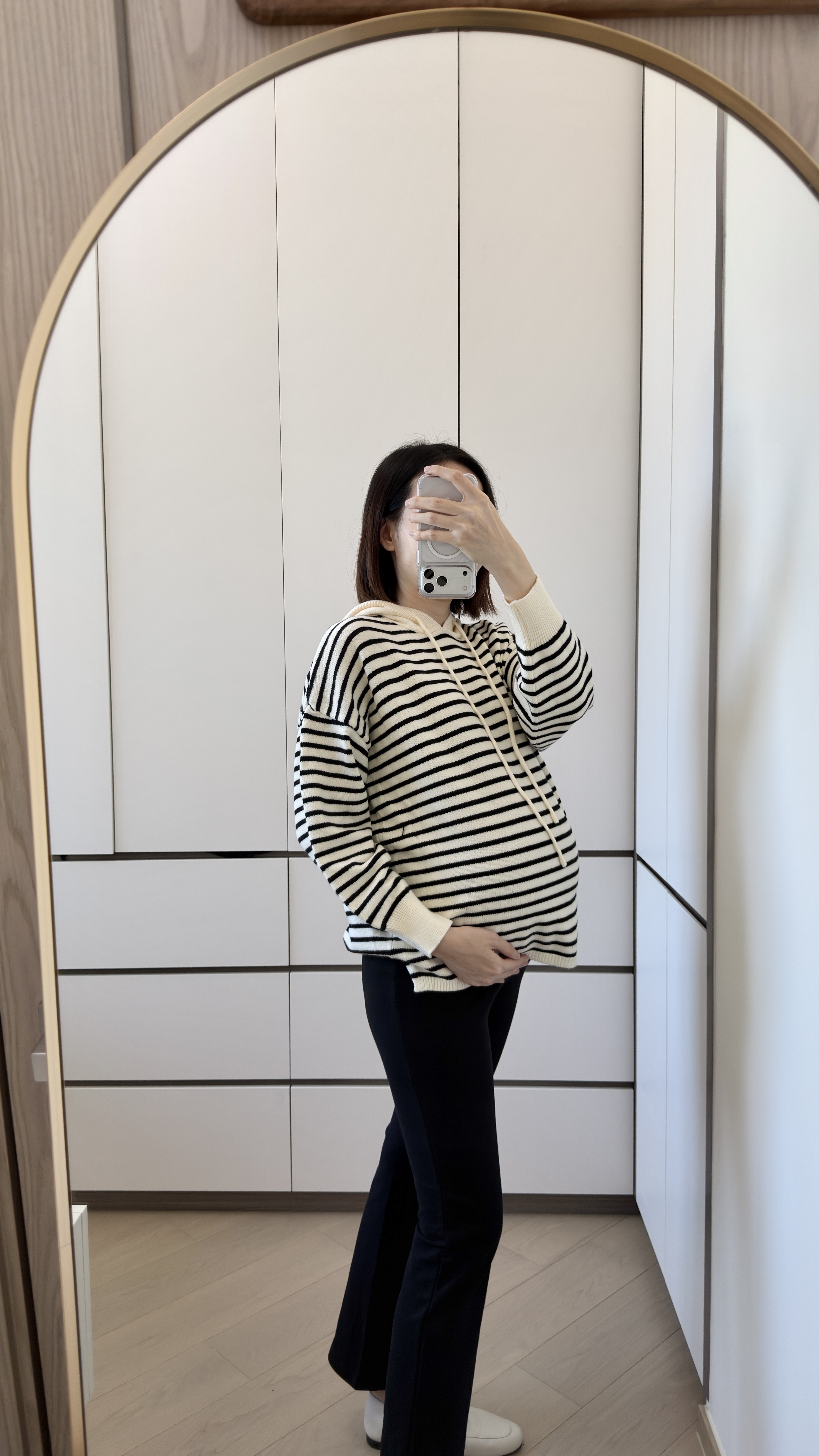 The Everyday Striped Knit Hoodie