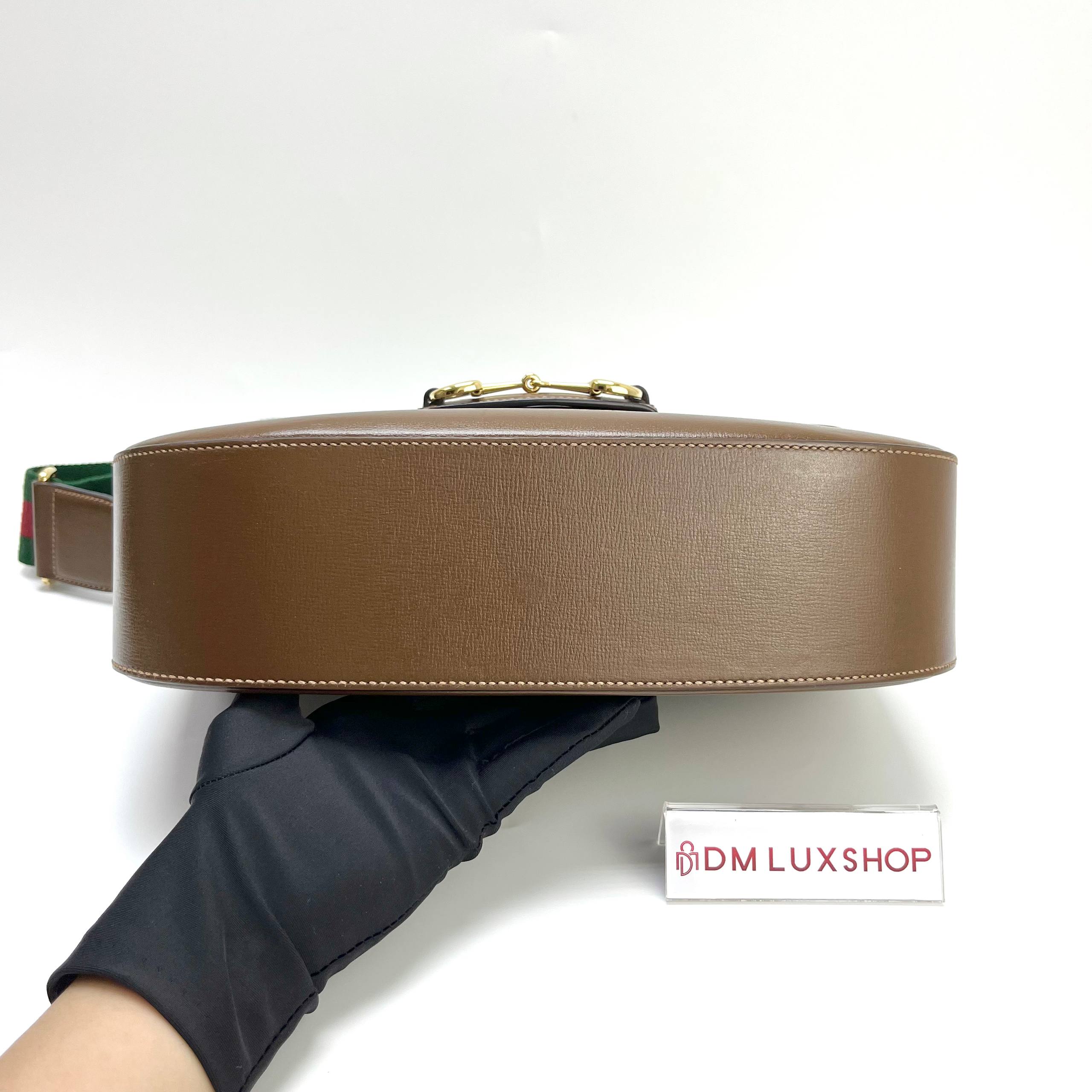 Gucci 1955 Horsebit Large Brown Shoulder Bag