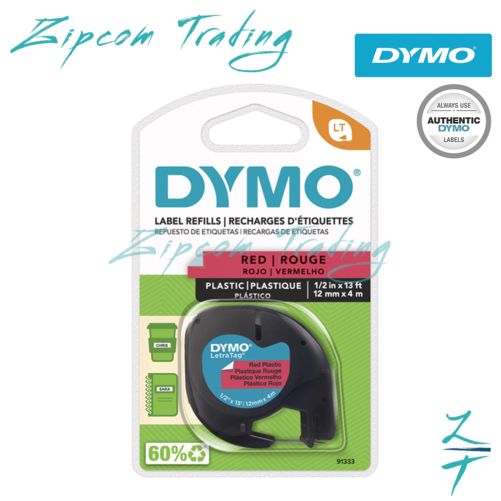 DYMO Letratag Label Maker Tape (12mm x 4m)
