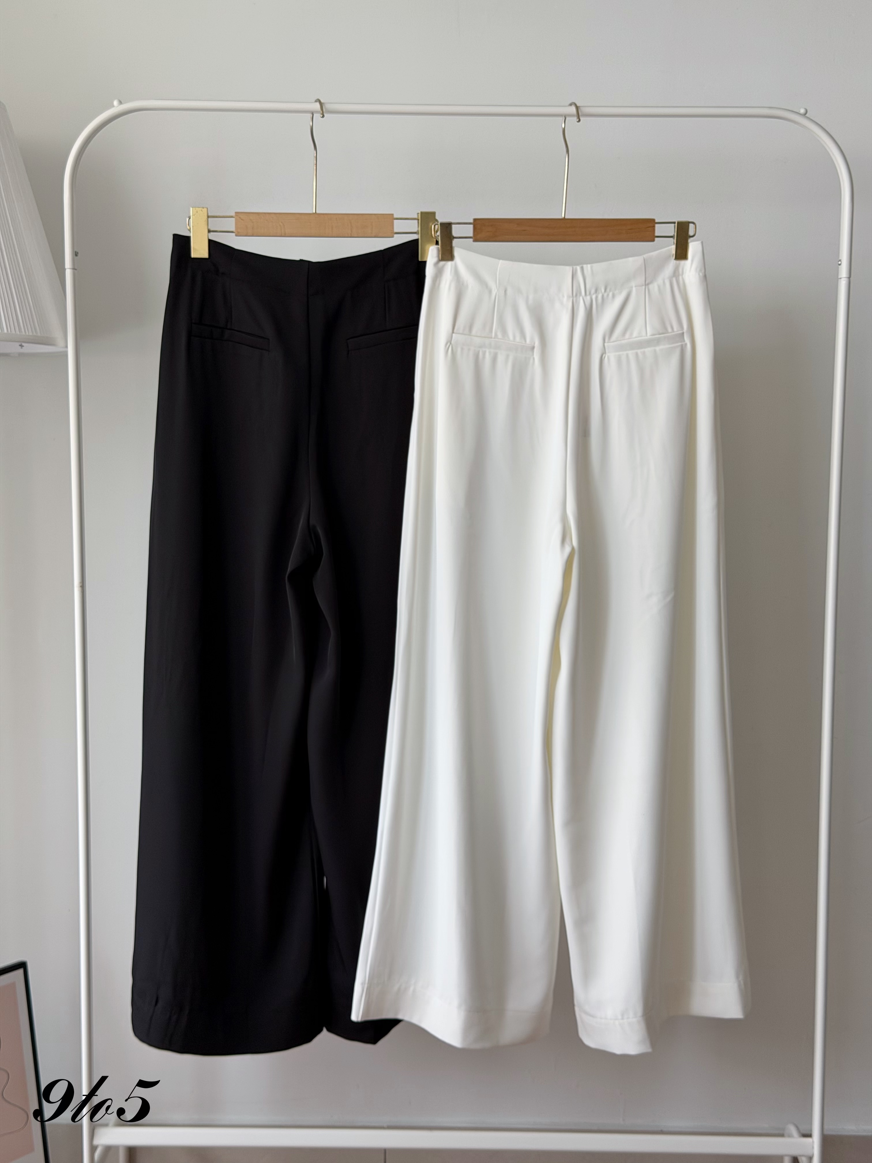 S2043 Wide Leg Long Pants - 4 Colors 