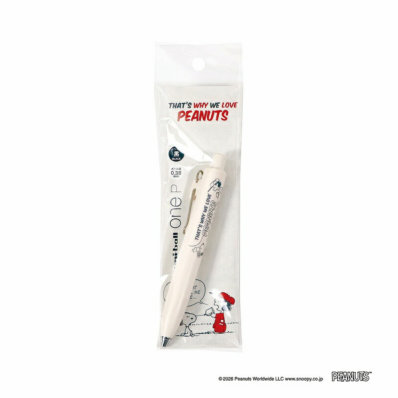 現貨｜Snoopy 日本製 uni-ball one P 0.38mm 黑色 啫喱筆 (ES573A)