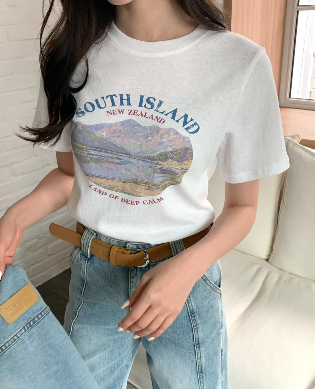 South Island print tee