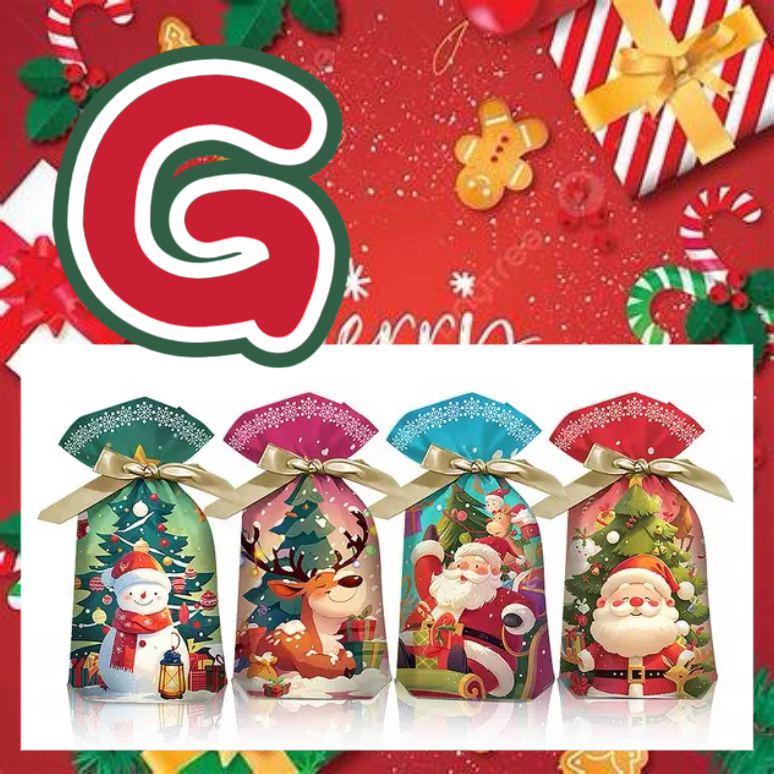 🌟預售🌟 聖誕禮物抽繩袋（混合款，1包共48-50個）