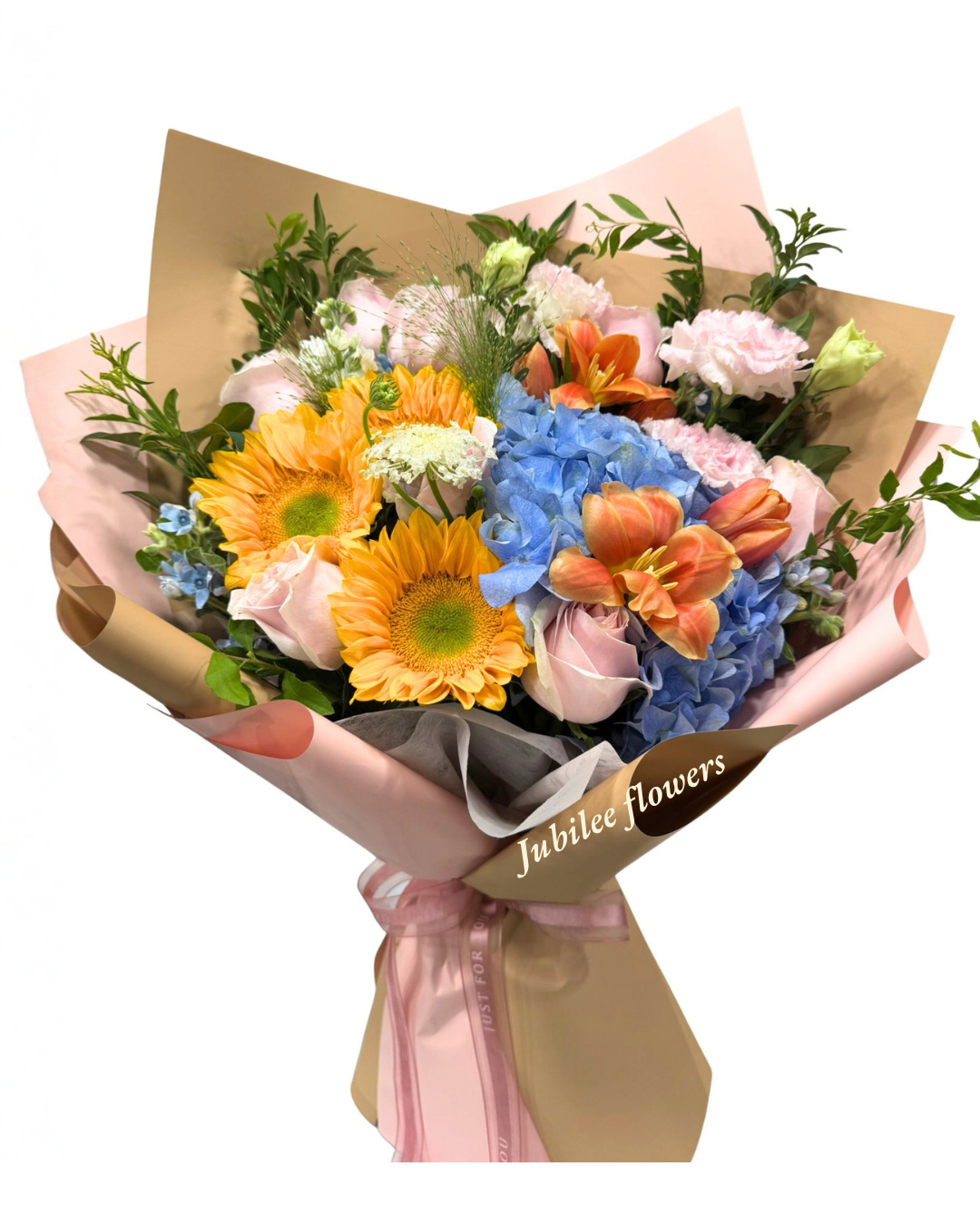 🌻向日葵 · 繡球 · 玫瑰 · 鬱金香花束