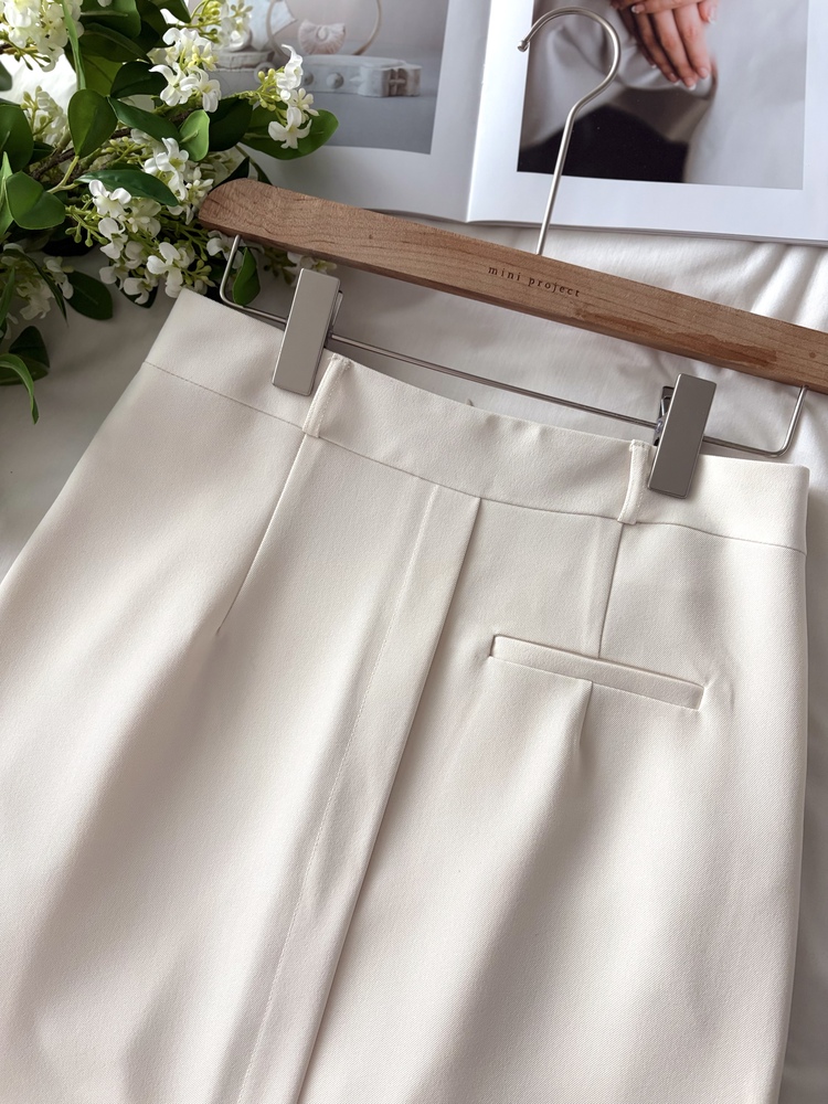 Belted Pencil Skirt (Blue)