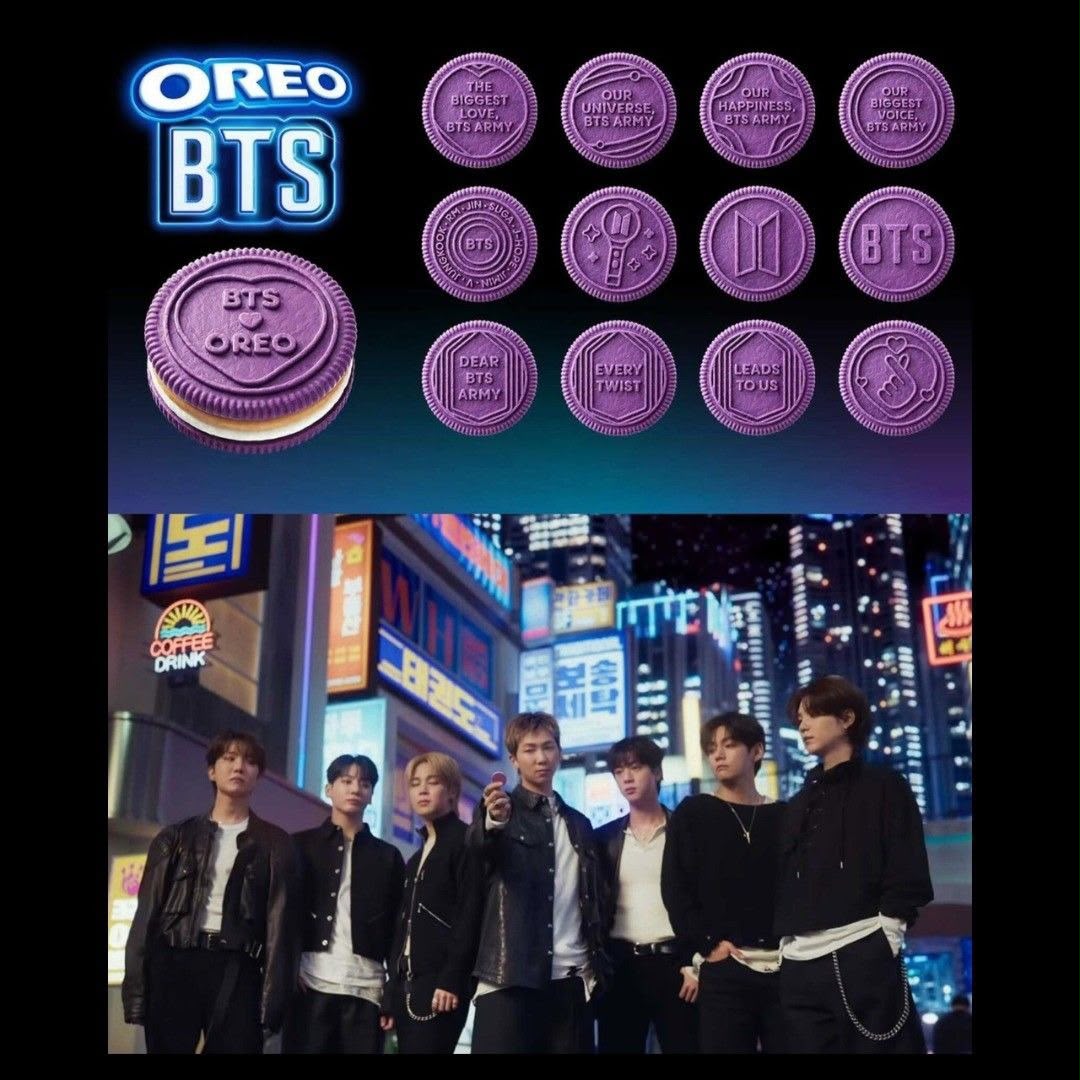 韓國Oreo x BTS黑糖煎餅味紫色夾心餅100g