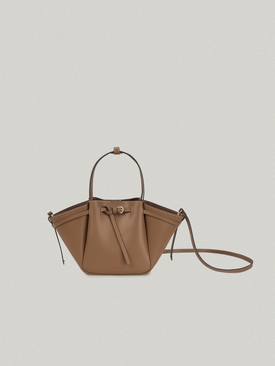 Petit Anthos Bag - Plain (Black/ Linen) & Stitch (Almond)