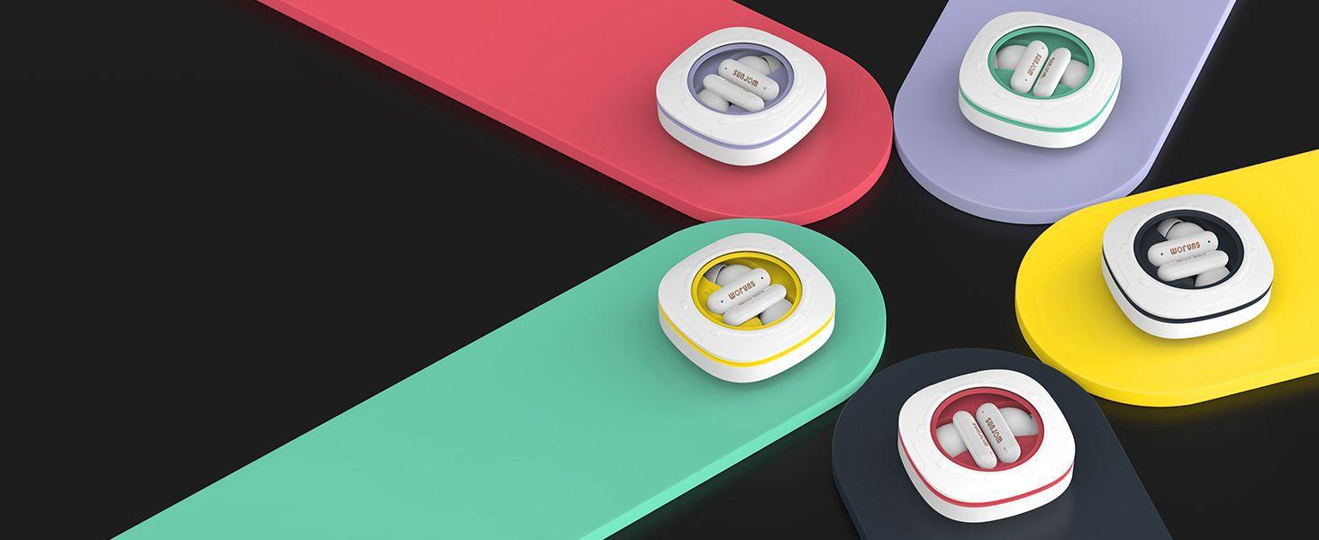 $108盒。2盒起$98盒。Sunjom XSpace 真無線耳機 ENC｜馬卡龍色系｜Hi-Res Audio