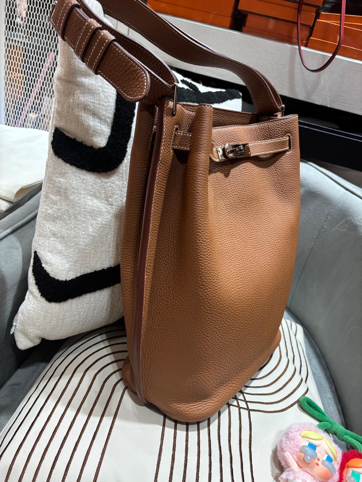 Hermes So Kelly Stamp [Q] Gold 100%Authentic, 98%New ✅Dust bag ✅Box
