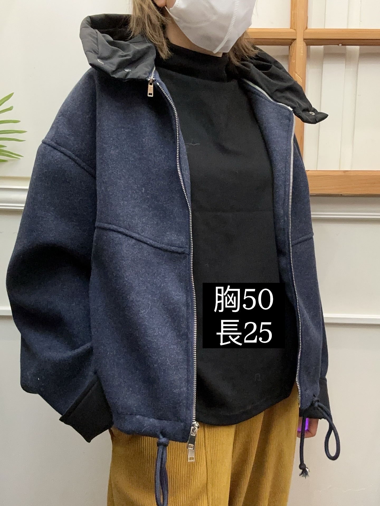 🇰🇷拉鍊有帽薄絨褸(有內裡)