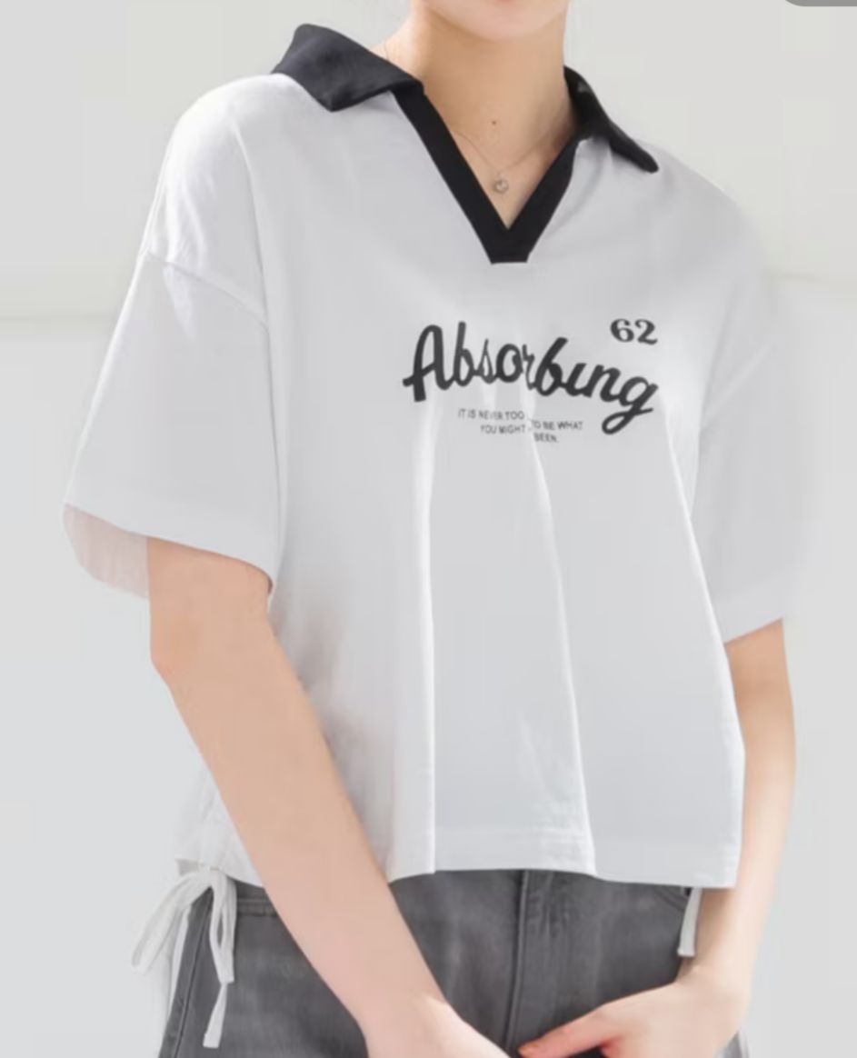 Honeys polo 領top Navy / white / charcoal / pink Size : /S /m /L 採用100%美國優質純棉布料，親膚環保。 具有防紫外線功能，有效抵禦紫外線傷害。