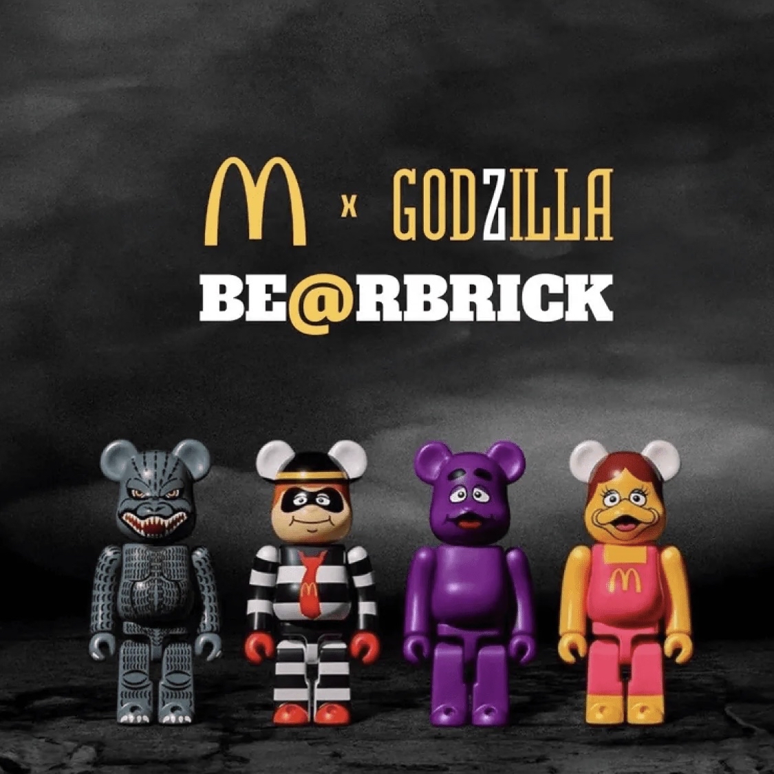 日本限定🇯🇵麥當勞 Mcdonald BE@RBRICK x 哥斯拉 Godzilla Set Be@rbrick Godzilla 150% 