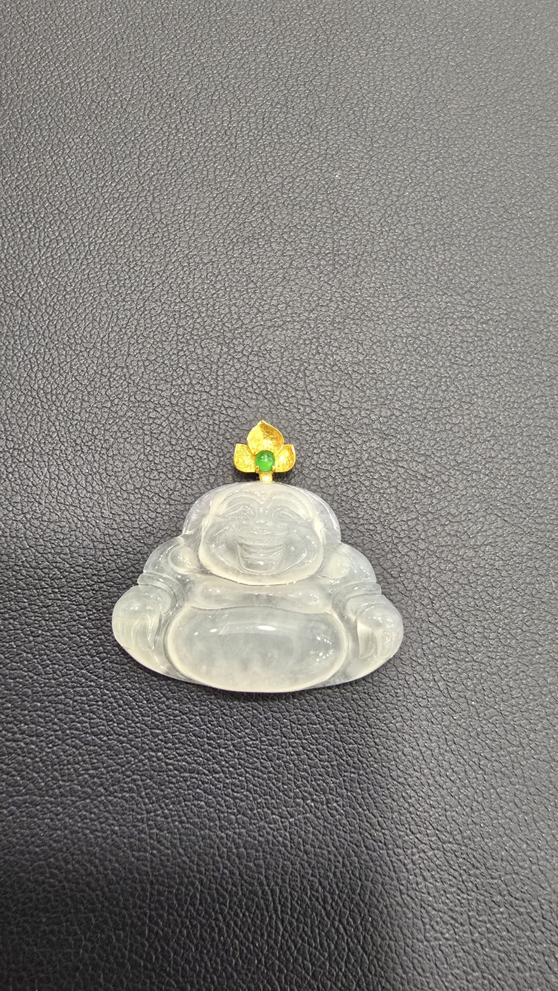 天然緬甸翡翠吊墜18K金配件