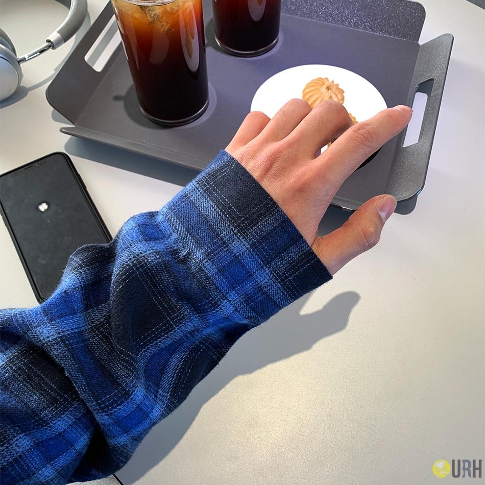 【100%保證韓國直送】經典撞色大格紋寬鬆口袋襯衫 [3 color] RL114036