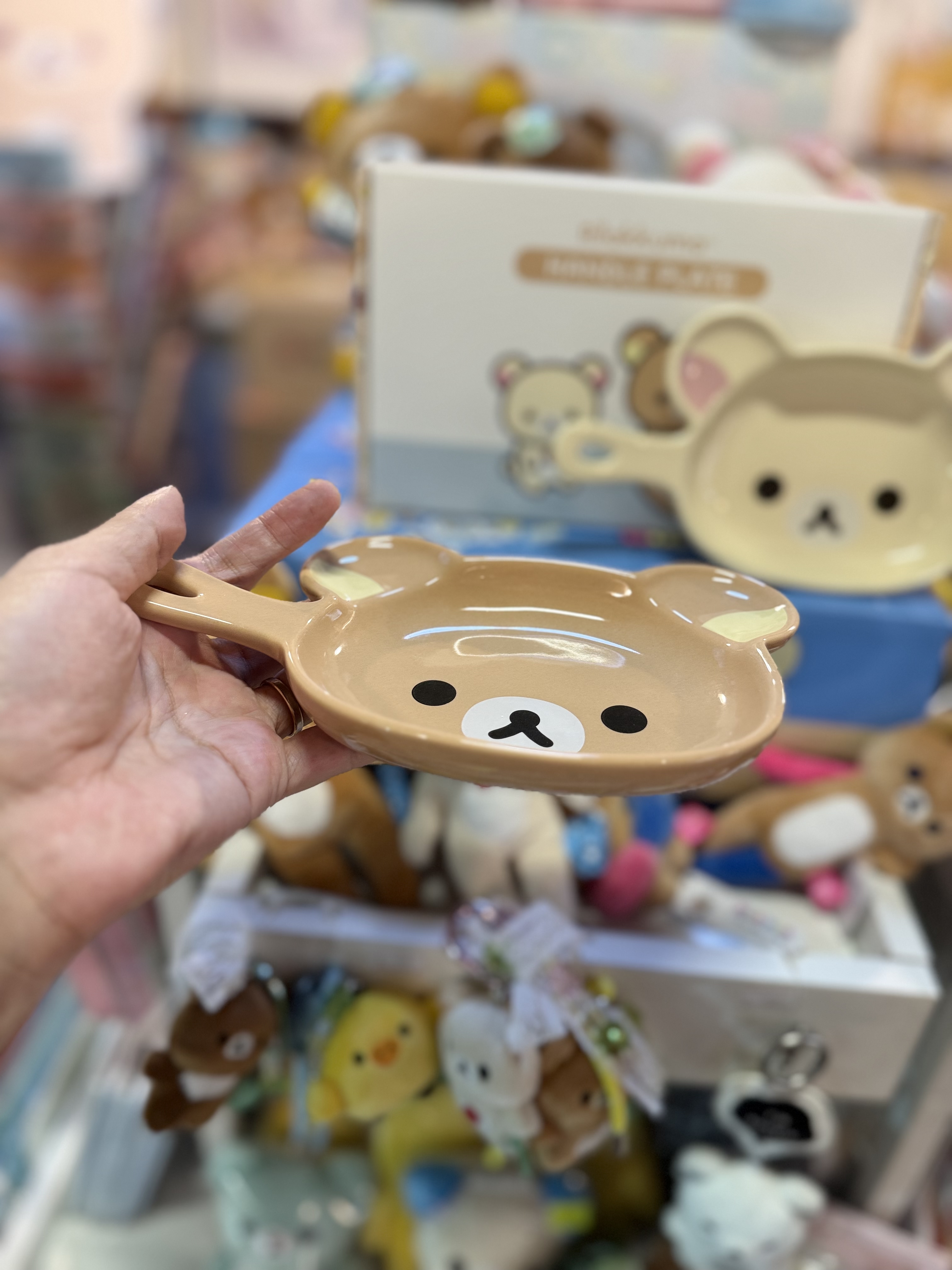 《預訂貨品》全新韓國限定 Rilakkuma手柄陶瓷碟仔套裝 （1套2個。1啡熊1白熊）