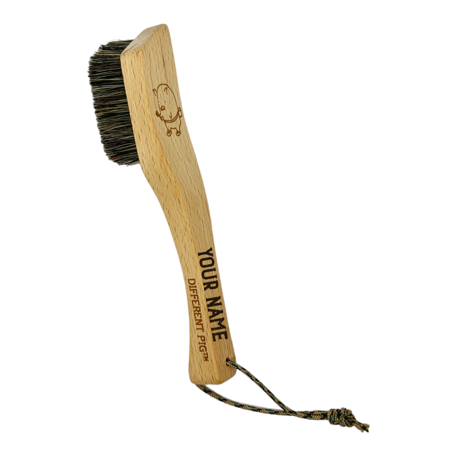 【來字刻名】𝗗𝗜𝗙𝗙𝗘𝗥𝗘𝗡𝗧 𝗣𝗜𝗚™ OG brush with name carving 刻名大豬掃連掛繩