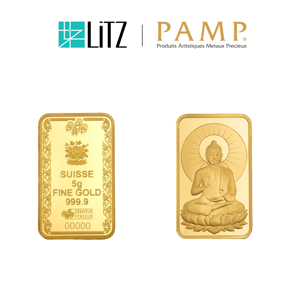 [5 gram] LITZ PAMP Suisse The Buddha Limited Edition Gold Bar (999.9) PG076
