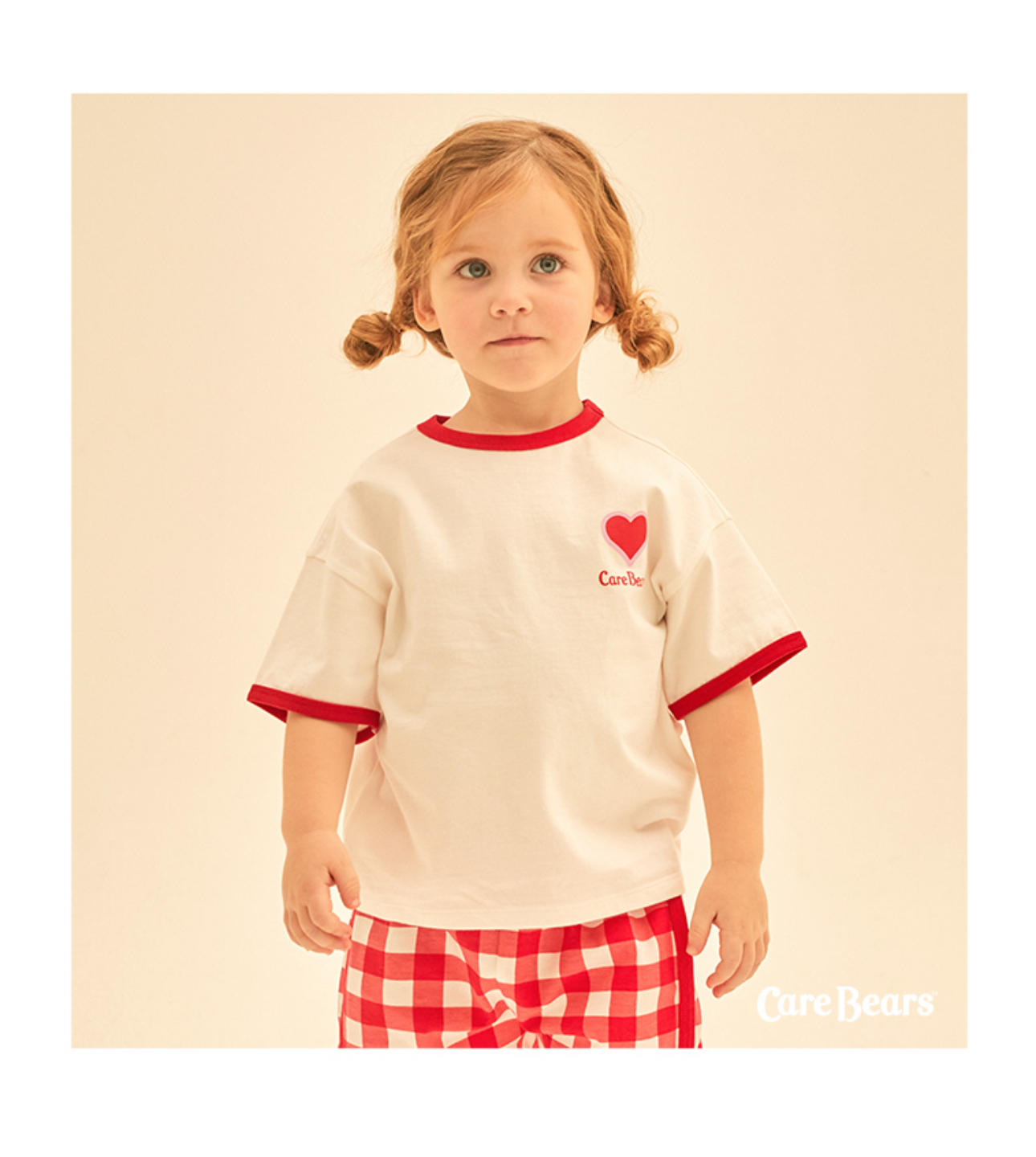 ☀️預訂 韓國直送☀️🇰🇷正版Care Bears兩色溫柔小熊印花格紋上下套裝