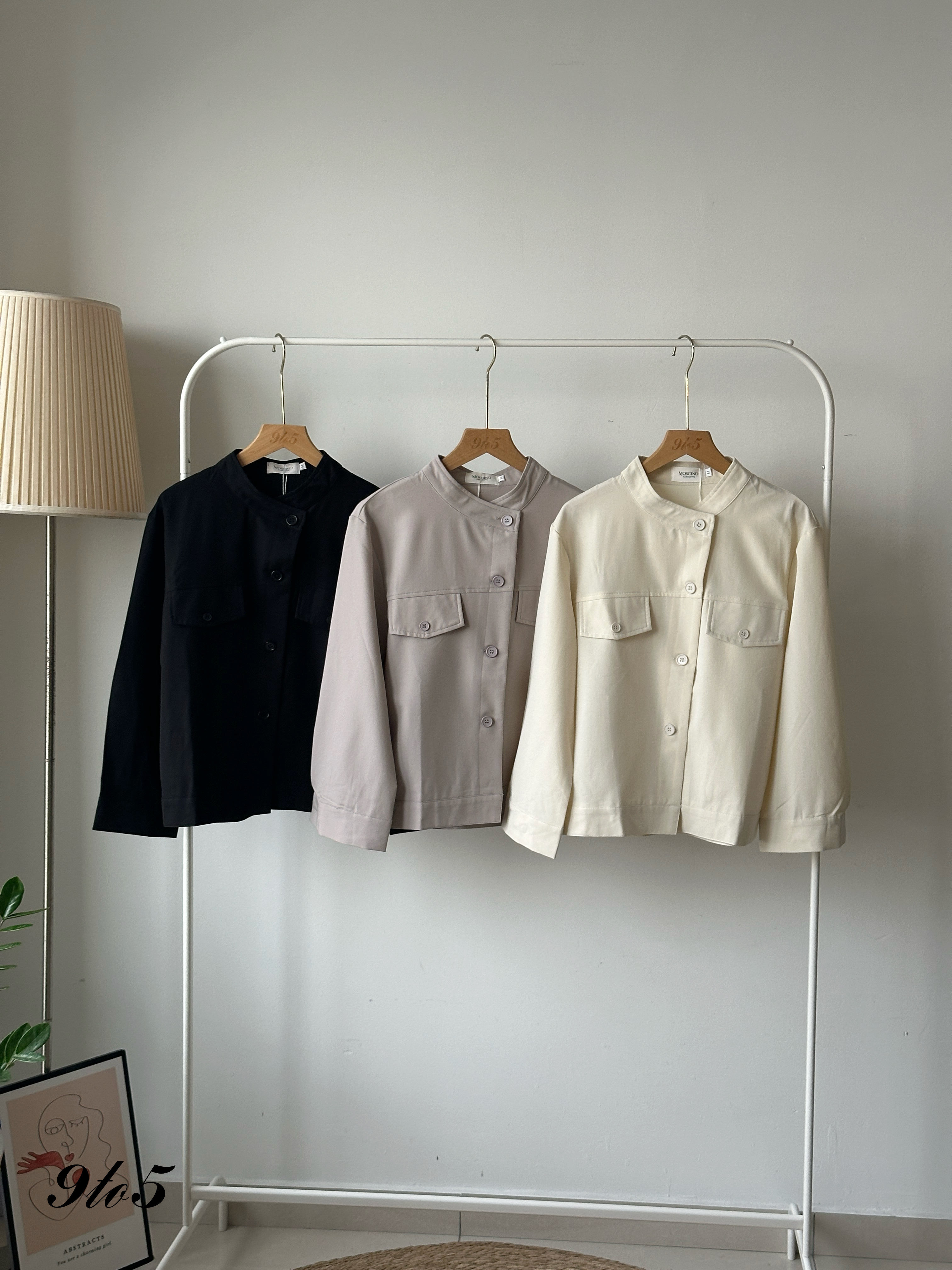 T4138 Mock Neck Oversize Shirt - 3 Colors 